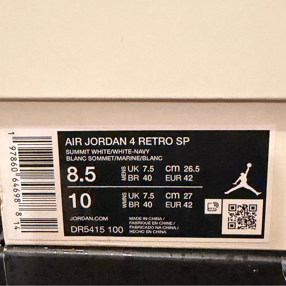 Jordan 4 retro sb
Navy
Brand new - Picture 9 of 9